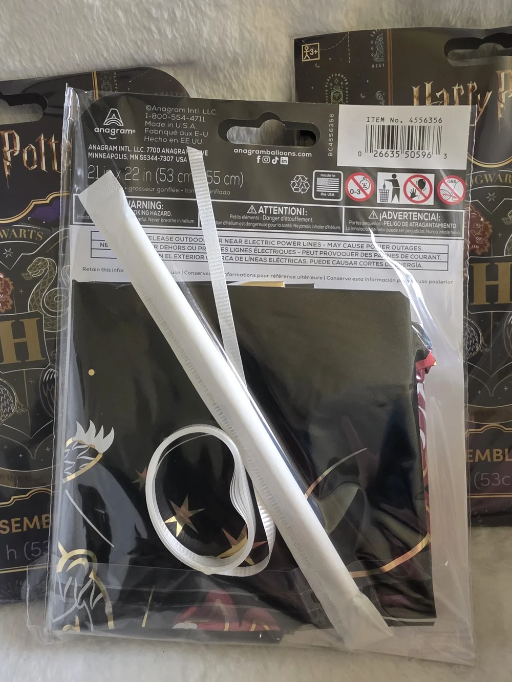 Harry Potter Hogwarts Crest Foil Balloon Retail Kits (3-Pack) – Air or Helium -